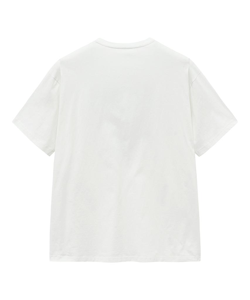 BIG UNION Melting Logo Graphic T-Shirt (White)