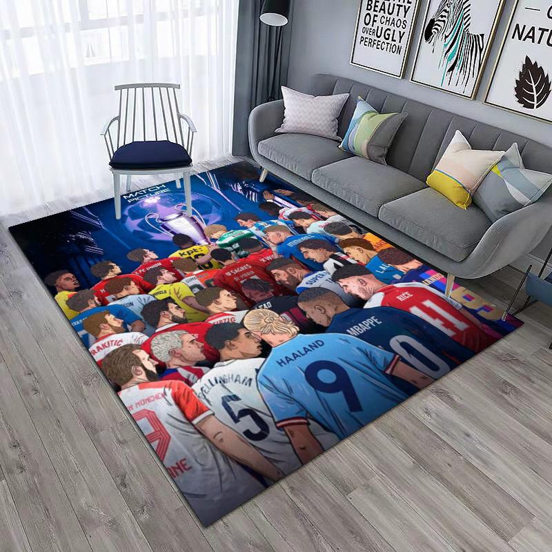 players Lamine Yamal and Erling Haaland, Vinicius Junior and Kylian Mbappé carpet is suitable for living room and bedroom office decorative carpet L1