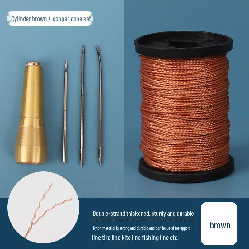 Shoe & Tire Repair Nylon Thread Set: Ideal for Shoes, Kites, Fishing, Hand Sewing, and Binding with Needle.