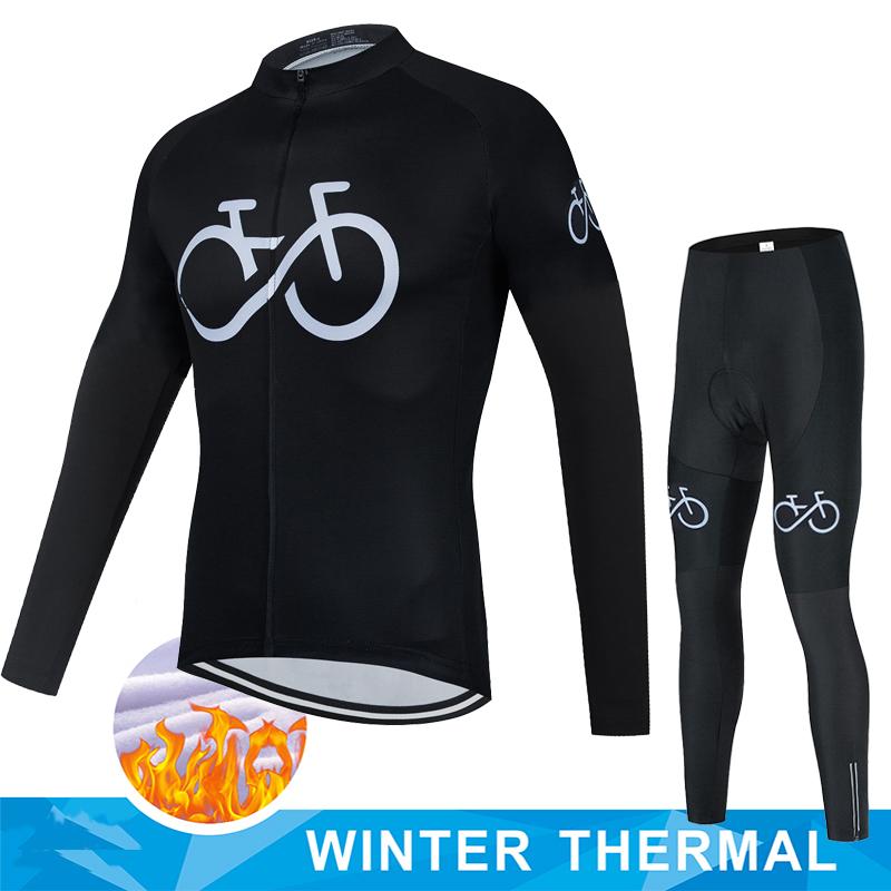 Winter Thermal Fleece Cycling Jersey Bike Men Triathlon Termal Clothing Sets Bicycles Cycle Mtb Man Long Sleeve Clothes 2026 Bib