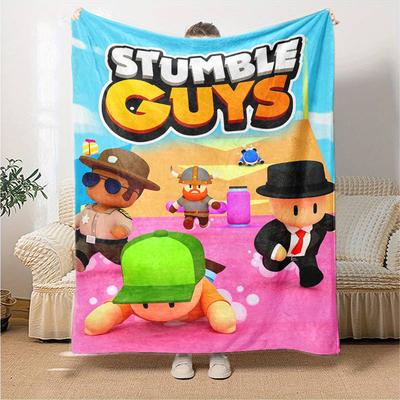 Stumble Guys Blanket Durable Comfort Great for Bedding Office Chair Seaside Four Seasons Universal Warmthful Decor Gifts For Family Or Friends