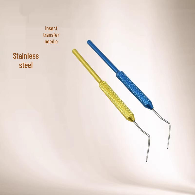 

Stainless Steel Grafting Needle for Beekeeping with Blue/Yellow Aluminum Handle and Queen Marking Bottle Blue Transfer Needle