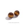 French Retro Tiger Eye Stud Earrings - Elegant Luxury Design for Women
