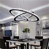 Crystal Chandelier Ceiling Hanging Lamp 3 Ring Mirror Living Room Cold
