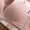 New Seamless Women's Underwear Sexy Deep V Push Up Bra Wireless Caramel Color Lingerie Adjustable Strap Comfort Brassiere