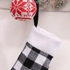 Christmas Stocking Classic Red Black Buffalo Plaid Hanging Stockings for Christmas Tree Fireplace Holiday Party Decor