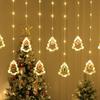 1 Set of Christmas Tree Decorations-Five-pointed Star Leather Line Light String and Curtain Lights,Ideal Cross-border Popular Christmas Decoration