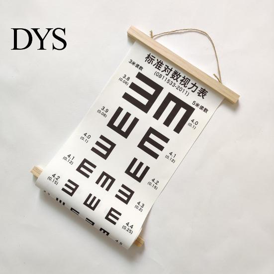 Eye Chart Multipurpose Waterproof Standardized Clear Printing Accurate Reading Vision Exam Test Thicken Adults Kids Wall Visual Acuity Canvas Painting