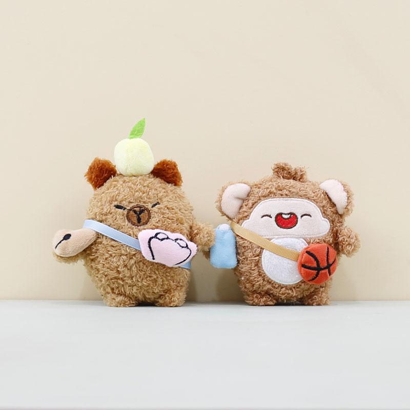 And Fun Capybara Monkey Plush Keychain Soft Stuffed Animal For Unique Bag Charm
