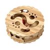Indoor Cat Puzzle Track Interactive Toy with Rolling Balls, Durable Density Board Scratching Pet Games Toy, Anxiety Relief Wooden Maze for