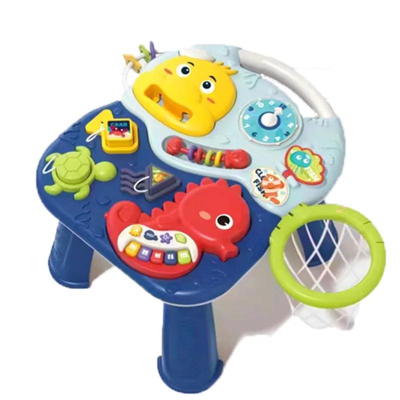 Mesa de Atividades para Bebês Não Tóxica Brinquedos Musicais Gerador de Som Jogos Para Bebês Brinquedos Sensoriais Brinquedos Educacionais Multifuncionais Para Desenvolvimento Motor