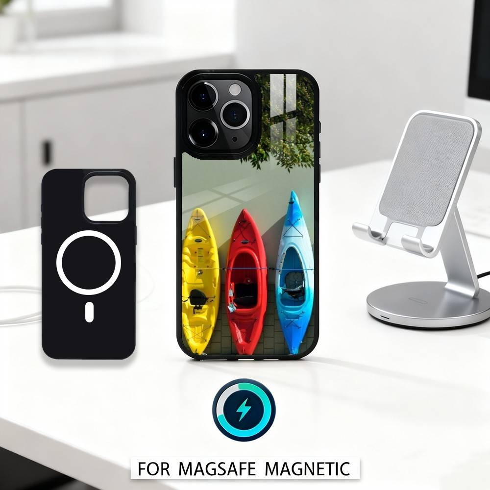 B-Boating K-Kayaking S-Sprot Phone Case For iPhone 17,16,15,14,13,12,Pro,Max For Magsafe Magnetic Wireless Charging
