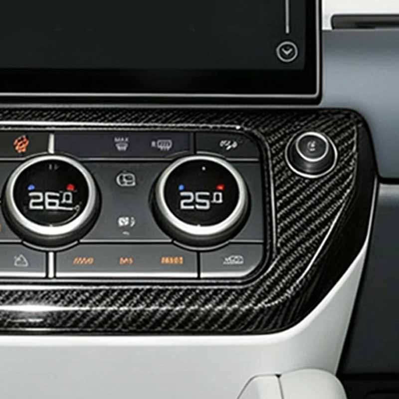 For Land Rover Defender 90 110 130 2026+ Real Carbon Fiber Car Console AC Gear Shift Panel Cover Trim Car Interior Accessories
