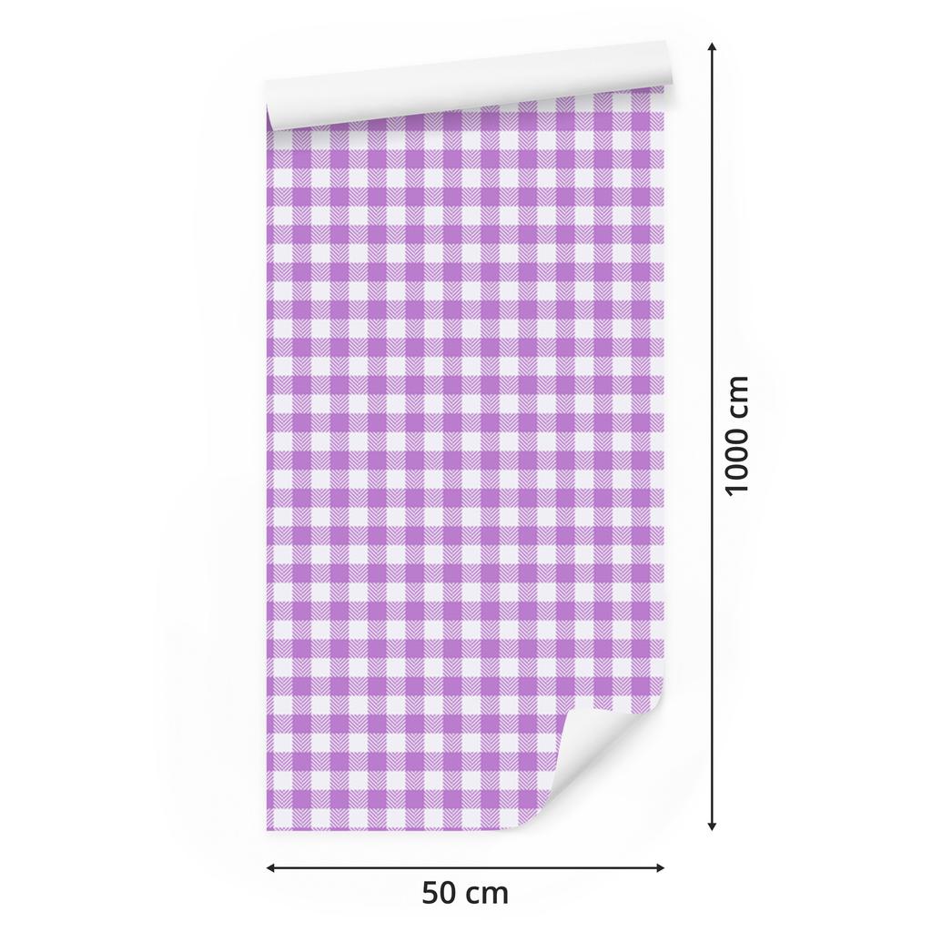 Wallpaper Fabric Pattern Lavender and White, Lavender Background 50x1000