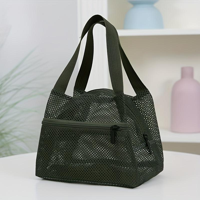 Stylish Mesh Handbag, Handbag, Makeup Pouch, Toiletry Bag, Swim Storage Bag, Suitable for Beach Vacation, Cosmetic Organizer, Casual Travel