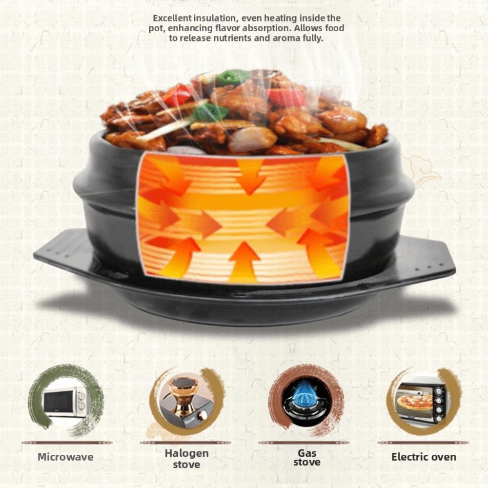 with Tray Mixed Rice Stone Pot Thickened Korean Cuisine Casserole Cooking Soup Pot  Commercial Use