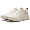 New LiNing Liuyun Cushioning Wear Resistant Low Top Casual Running Shoes Women's Beige AGLU090-2
