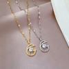 Light Luxury Temperament Gorgeous Full Diamond Dolphin Necklace Female Versatile Collarbone Chain Titanium Steel Chain
