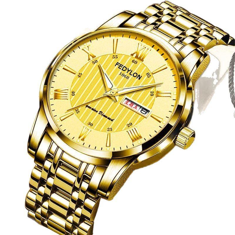 New Fully Automatic Non-mechanical Men's Watch Men's Business Versatile Waterproof Steel Quartz Watch