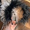 Elegant Feather Headband Soft and Comfortable Headwear Adjustable Hair Accessory for Women and Girls