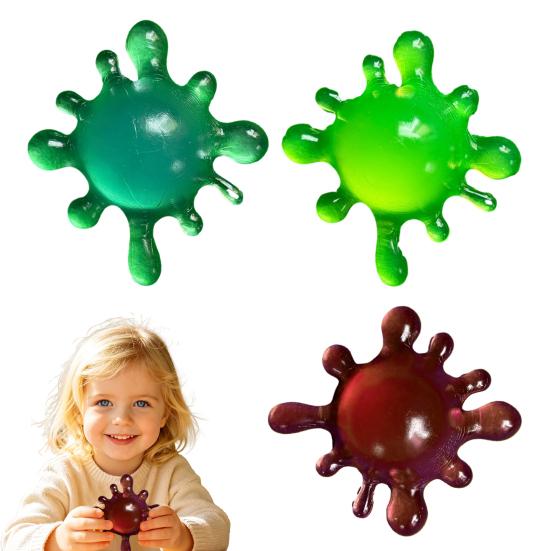 Mini Stress Relief Squeeze Toy Decompression Clear Sensory Fidget Toy Anxiety Relief Soft Stretchy Stress Ball Pinch Toy