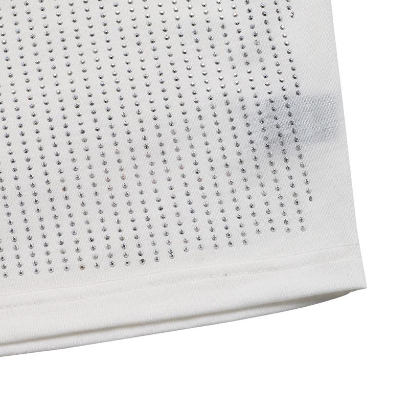 Damen Sommer Freizeit Bequem Schwingender Kragen Heißbohrer Fortgeschritten Kurzarm T-Shirt