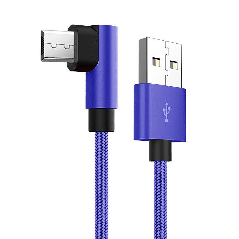 120W Fast Charging Micro USB Cable with Angled Connector for Android, Huawei, Vivo, Oppo, and Meizu Phones