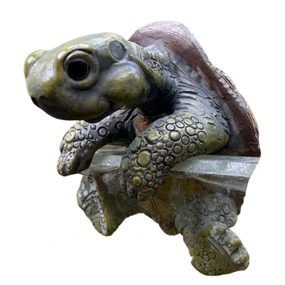 

Outdoor Turtle Sculpture Weather Resistant Turtle Figurine Resin Turtle Figurine Flower Pot Vase Hugger Planter for Indoor коричневый