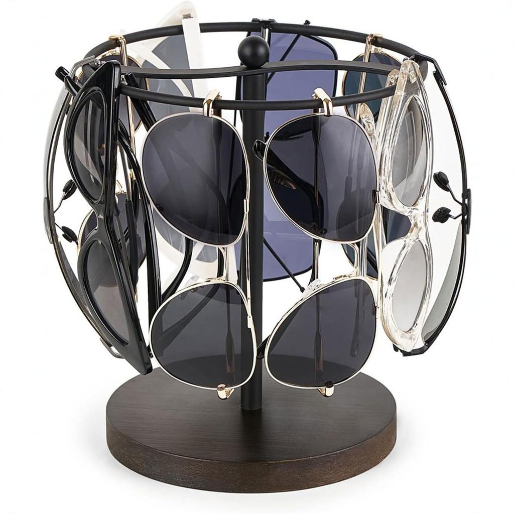 Sunglasses Organizer Display Stand Gold/Black Eyeglass Organizers Stylish Eyewear Display Holder for Any Setting
