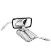 Motorcycle Chrome Rearview Side Mirrors Fashional Cool Square Shape Rear View Mirror