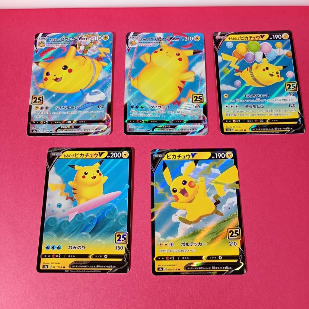 Card 25th Anniversary Card Game Pikachu Set Pokémon Pokémon 5-Card