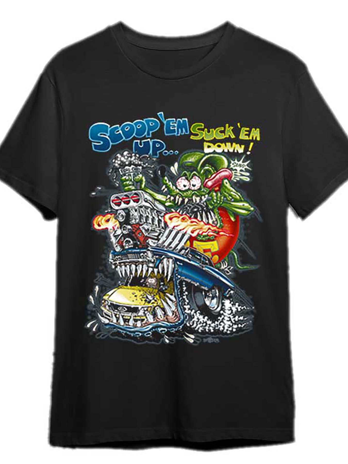 Ed Roth Rat Fink TShirt Ed Roth Rat Fink Funny Unisexs Short Sleeve Graphic Black TShirt S