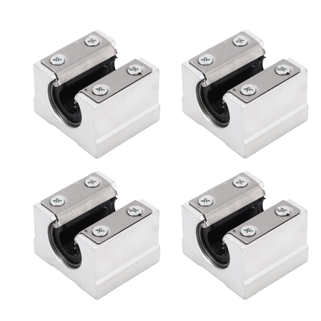 4 Stück Aluminium Schieber Lineare Bewegung Kugelgelagerter Gleitblock SBR10UU für CNC Werkzeugmaschine
