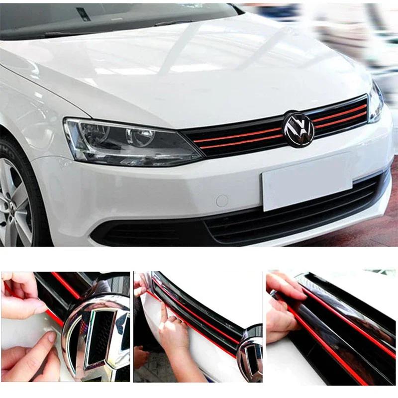 Neue Auto Frontgrill Kratzfeste Vinyl Aufkleber Decals Zubehör Für Volkswagen GTI R-Line R Polo T5 Golf Passat Scirocco