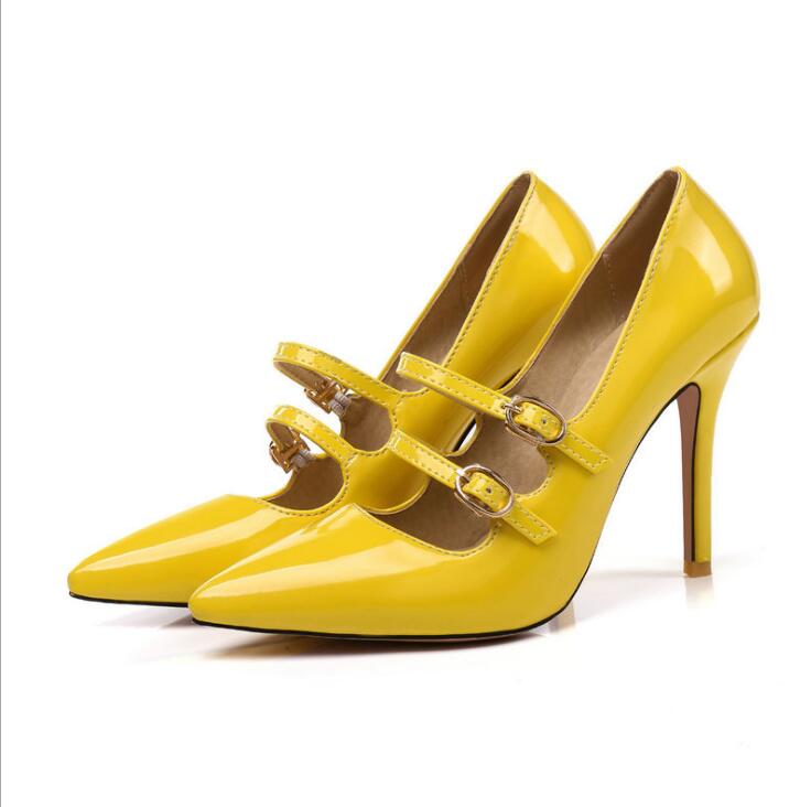 Women Shoes Pumps Fashion High Heels Shoes Ankle Strap Buckle Pumps Women Wedding Shoes Ladies Stiletto Women Heels 32-43