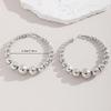 1PAIR Stylish Vintage CCB Earrings Pearl Earrings Ear Clasp Earrings Versatile Earrings