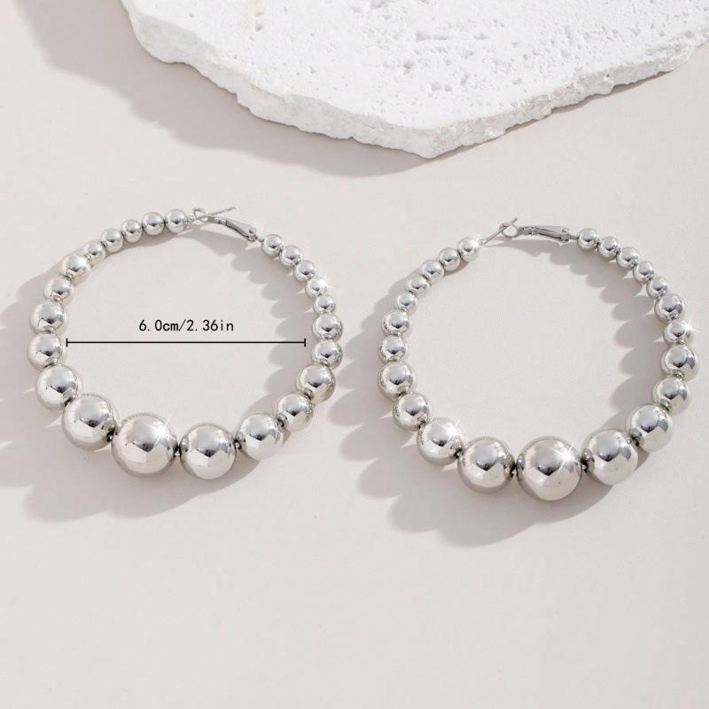 1PAIR Stylish Vintage CCB Earrings Pearl Earrings Ear Clasp Earrings Versatile Earrings