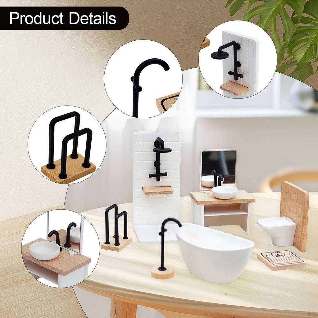 1/12 Dollhouse Bathing Area Set Ornaments and Accessories Collection
