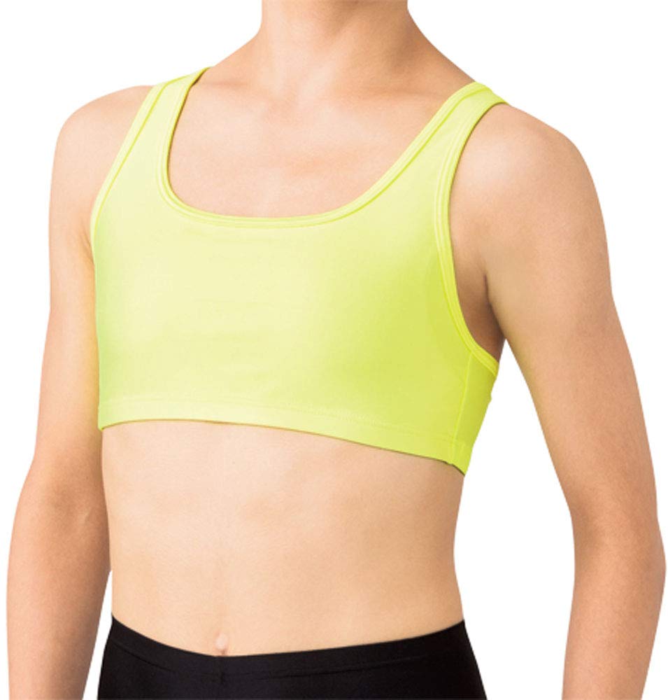 

Rhythmic gymnastics practice bra top cup B x LMY x luminous JL 7049 [Sasaki] (with pockets) (black yellow)
