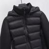 Women's Hooded Patchwork Sleeve Cotton-Padded Jacket - 2024 Autumn/Winter Fashion 9614