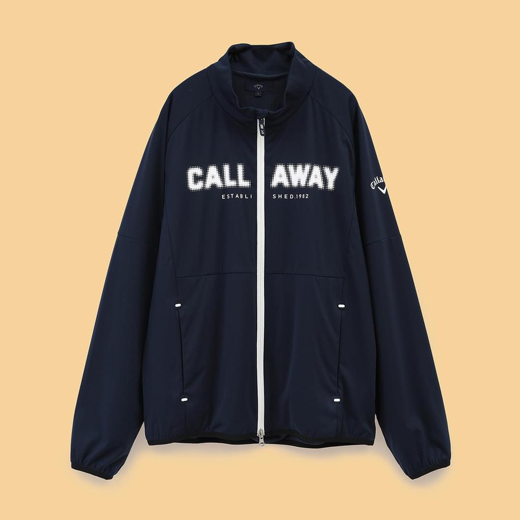 Full Zip Blouson Water Golf Outerwear C24215100 [Callaway] Men's (Star Stretch Repellent, Breathable, Windproof) / / 1120_Navy