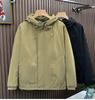 Men's Windproof Hooded Mountaineering Jacket - Solid Color, Fashionable and Casual Workwear
