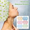 Waterproof Bath Cap Hat Elastic Shower Caps Reusable Bath Head Hair Cover For Women Salon Shower Supplies
