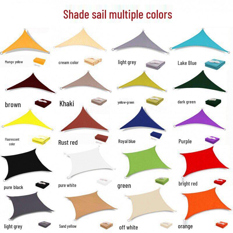 Triangle Oxford Cloth Sunshade Sail - Thickened, Waterproof Sun Protection for Pool, Courtyard, Balcony