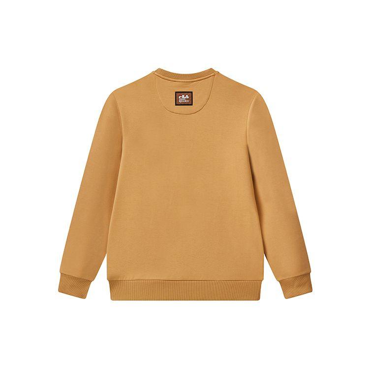FILA Logo Cartoon Print Loose Sport Sweatshirt Men Sweatshirt Sandy-Yellow F11M118204FYE