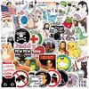 50 Cartoon Funny Characters Expressions Graffiti Stickers Decorate Guitar Notebook Suitcase DIY Waterproof