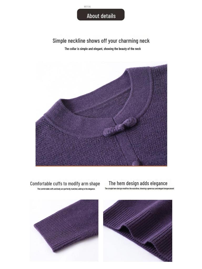 Eleganter Damen Herbst Langarm Woll-Cardigan - Stilvolle, Basic Strickware für Frühling & Herbst