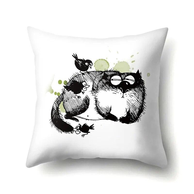 Dog Cross-border Fashion Fresh Animal Knitted Pattern Printed Pillow Cover Sofa