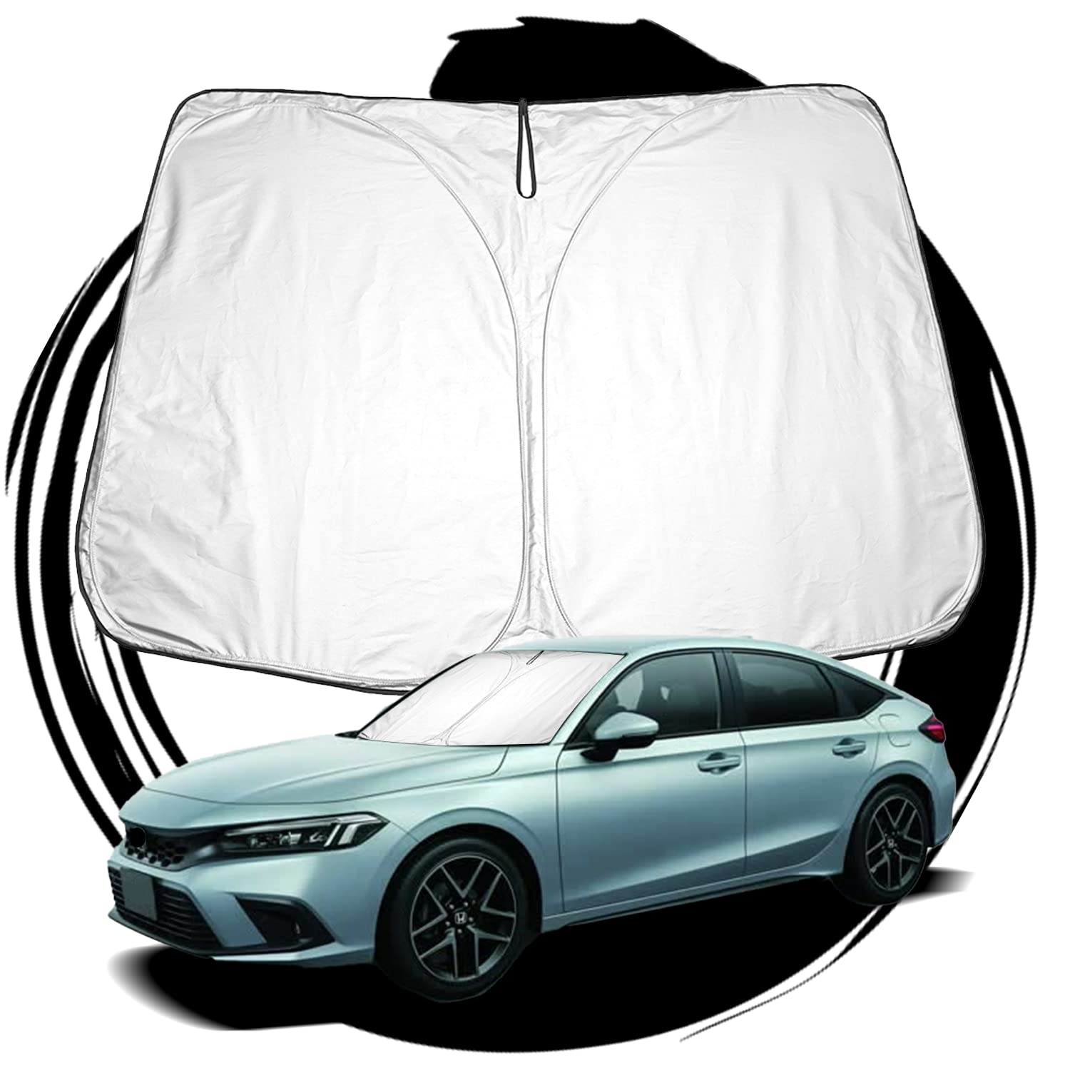 

Ruiya Sunshade for Honda Civic FL1 (11th Generation), Windshield Parasol, Car Sunshade with UV Protection, Foldable for Car Camping, Custom Parts