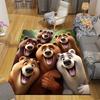 1pc Bear Family Pattern Area Rug, Anti Slip Non Shedding Stain Resistant Carpet